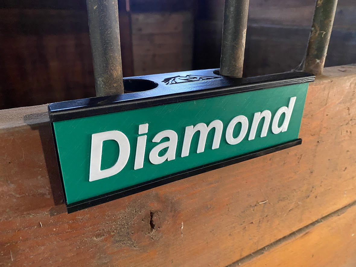 Swappable Customizable Horse Stall Nameplate