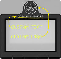 Easy Swap Horse Stall Plate w/Custom Logo or Text